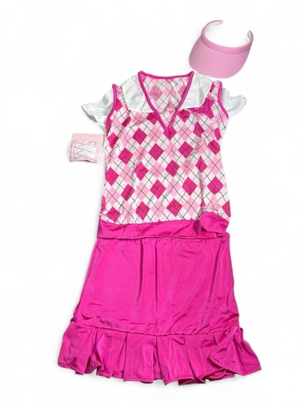 Delicious Costume Bye Bye Birdie Golf Outfit Set Size Small Pink 4-Piece  NEW